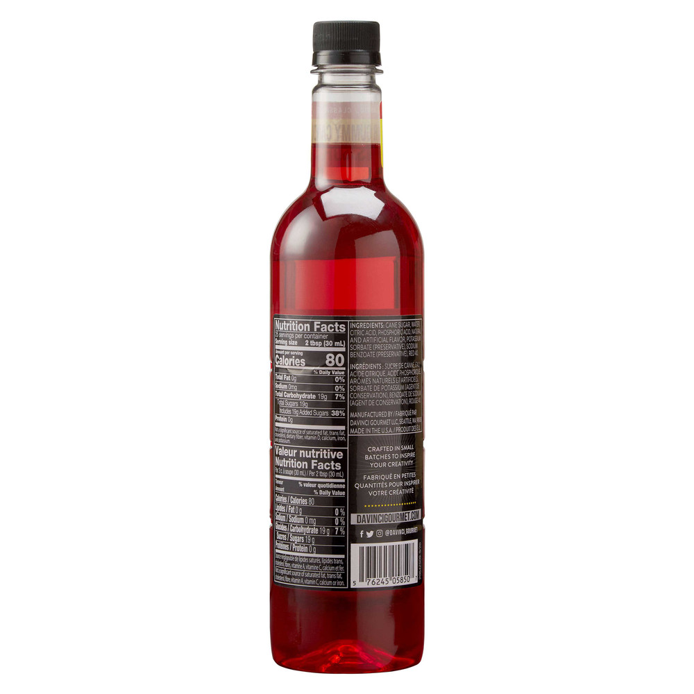 Davinci Gourmet Sour Gummy Candy Syrup, 750 mL Win Depot
