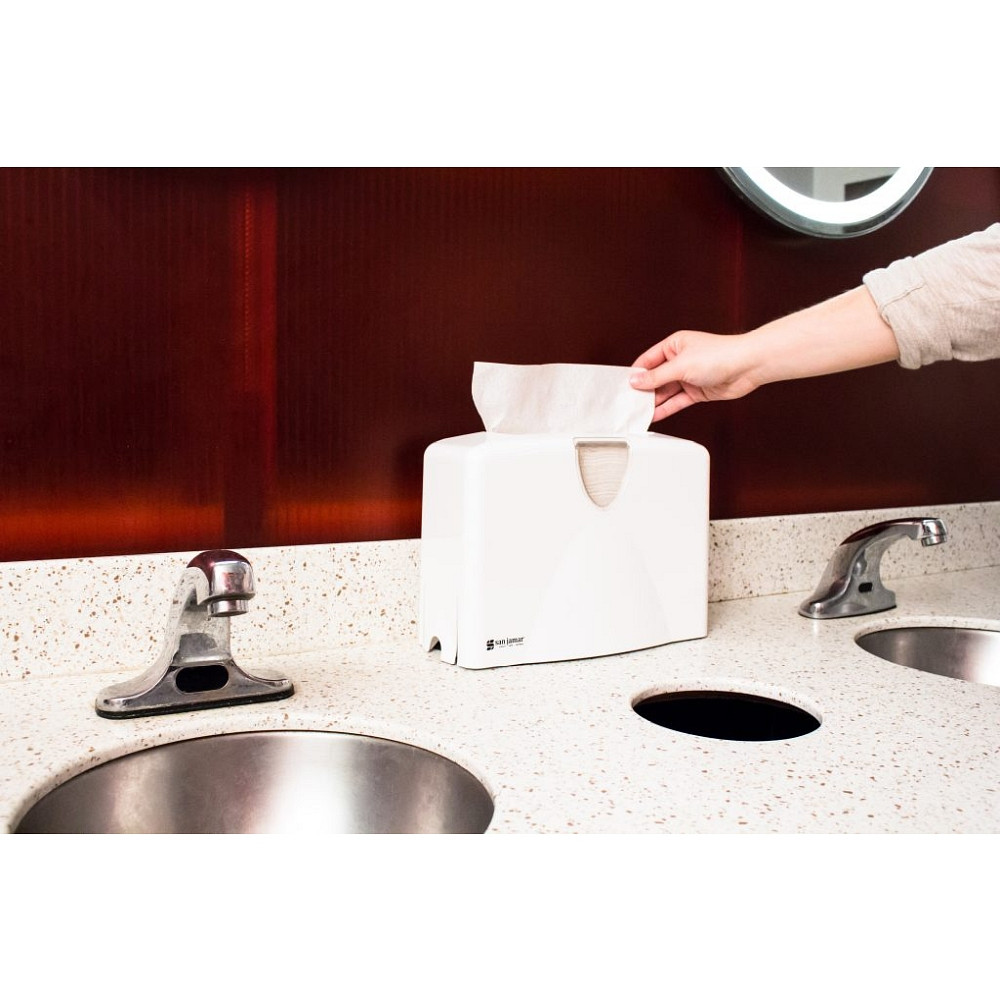 San Jamar T1755TBL Paper Towel Dispenser, C-Fold/Multi-Fold - Win