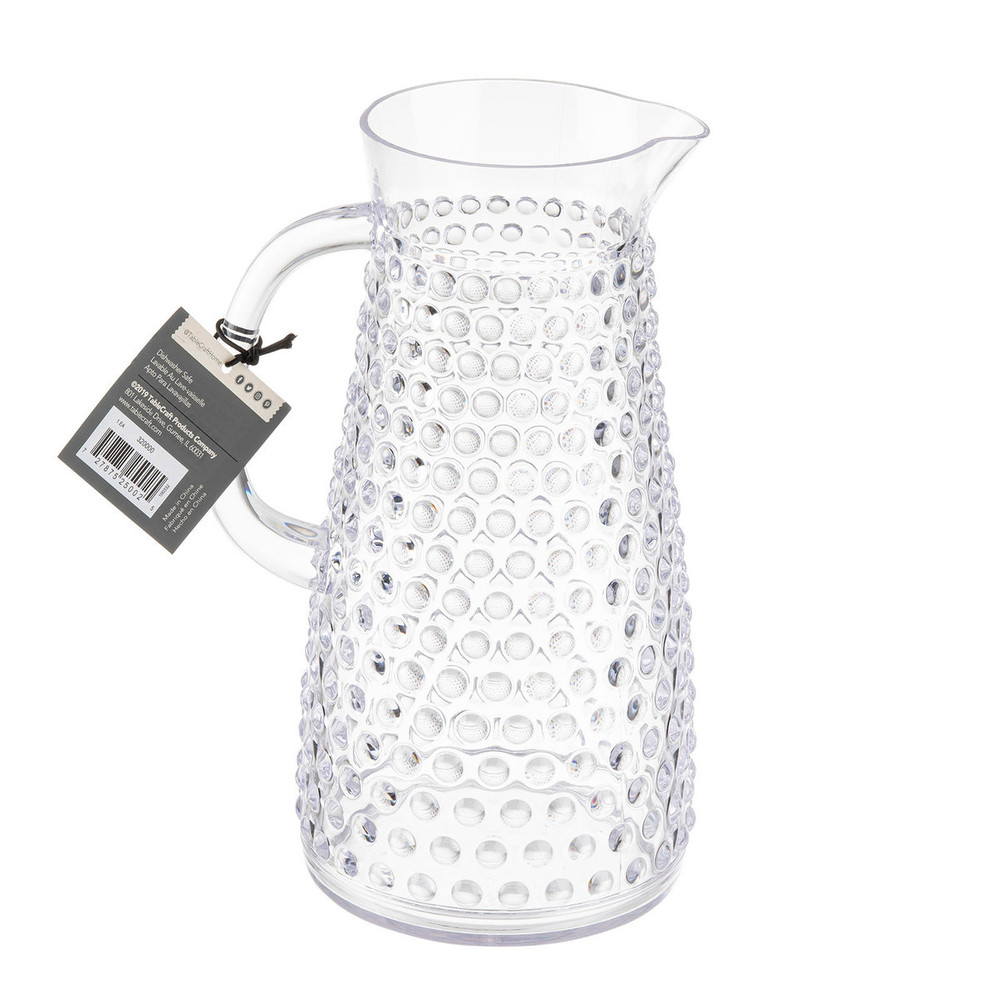 Tablecraft PP321 Clear 1/2 Gallon Plastic Pitcher with Lid