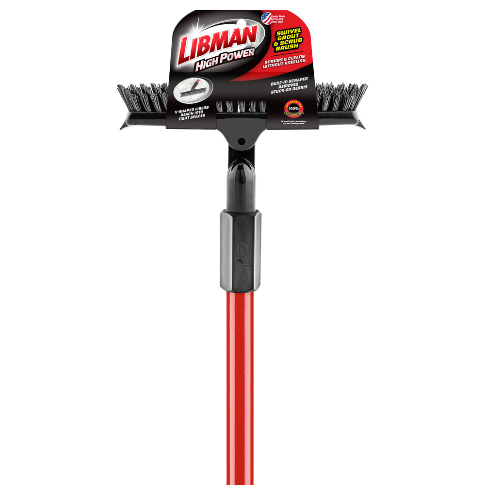 Libman 532 Scrub Brush, 10 x 6-1/2 x 60 Steel Handle, Red & Black - Win  Depot