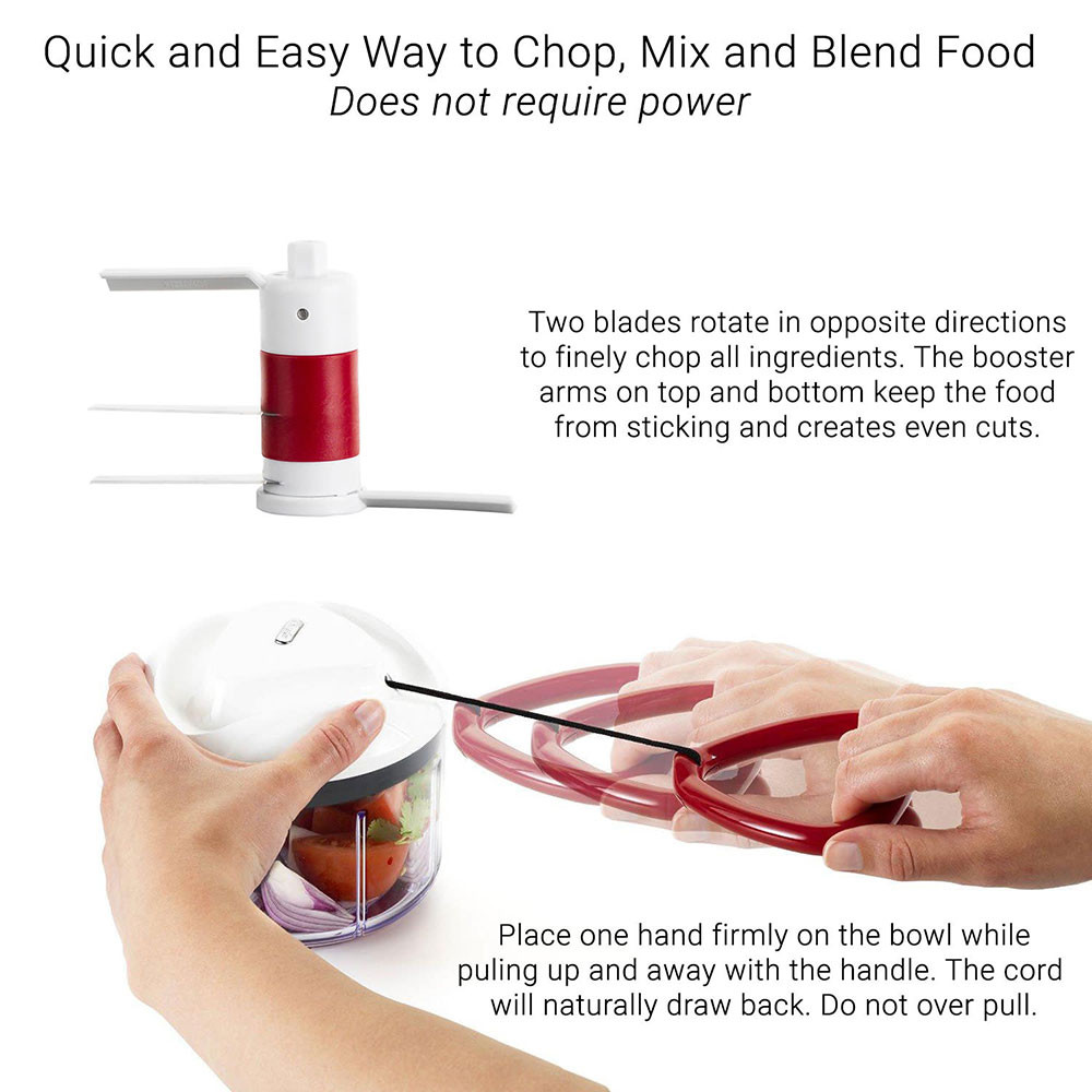 Zyliss Easy Pull Manual Food Processor and Chopper & Reviews