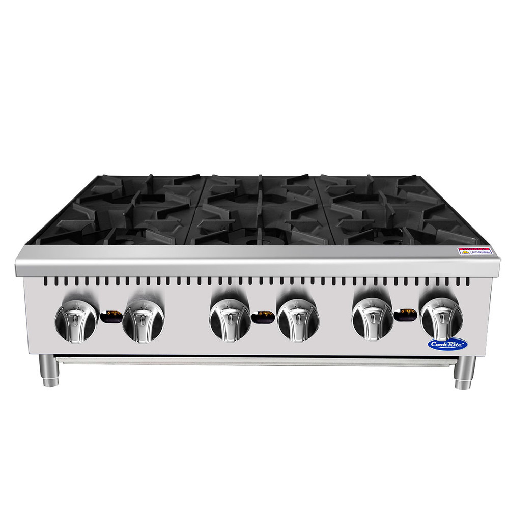 HOCCOT 36 6 Burners Commercial Hot Plate Countertop Range GAS Stove
