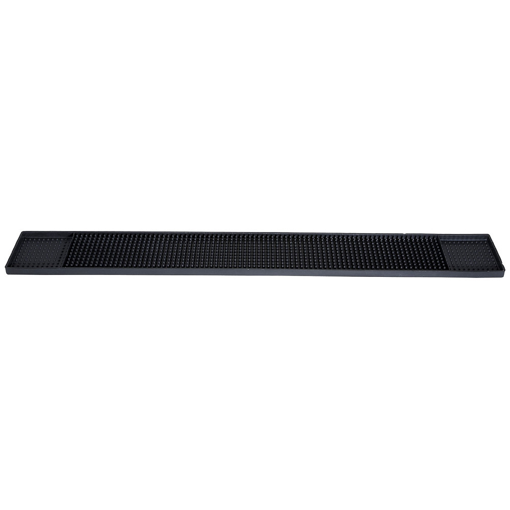 Winco Rubber Bar Service Spill Mat, 27 x 3.25 - Black