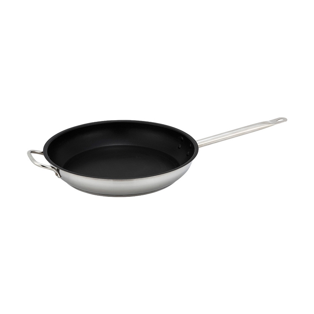 Winco - SSFP-14 - 14 in Stainless Steel Fry Pan