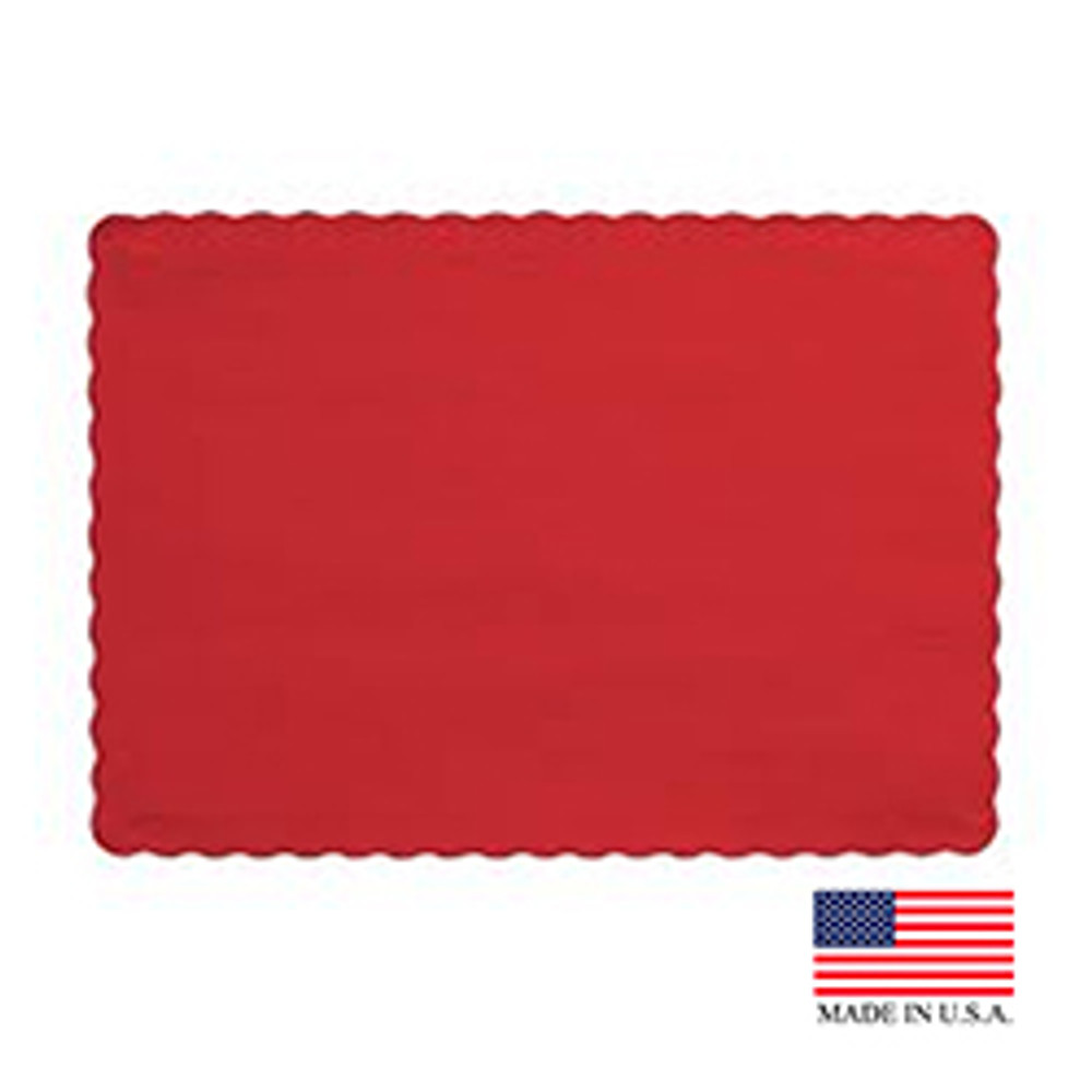 10" x 14" Red Placemat 1000/Case Win Depot
