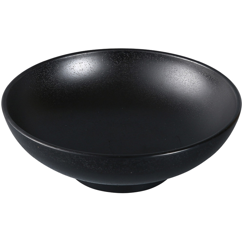 Yanco BP-3009 Black Pearl 48 oz. Round Melamine Noodle Bowl