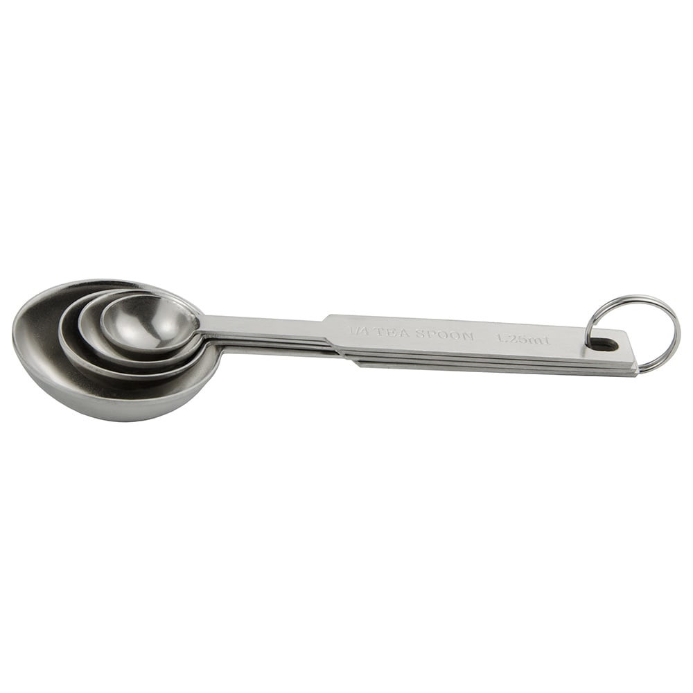 Winco MSP-4P, Stainless Steel Measuring Spoons, 4-Piece Set