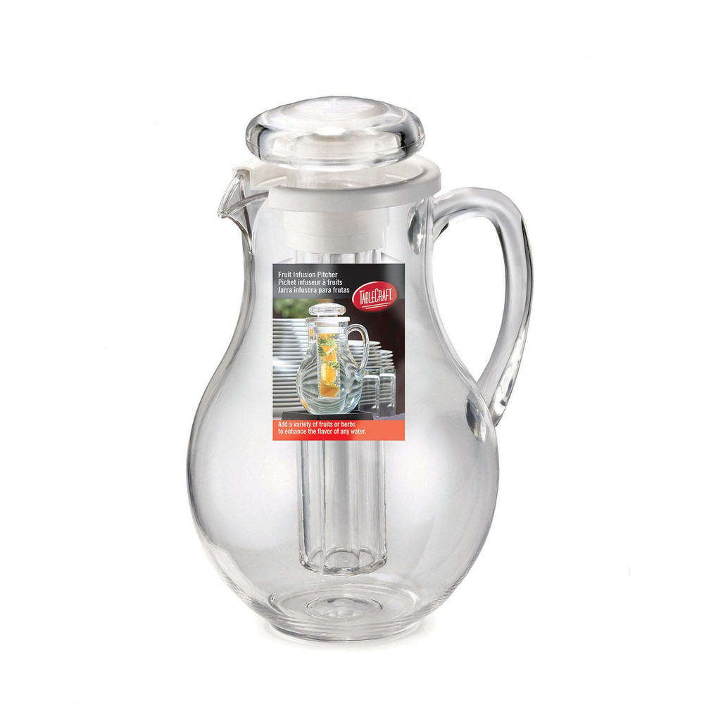 Clear Acrylic 2-Quart Pitcher with Lid & Flavor Infuser