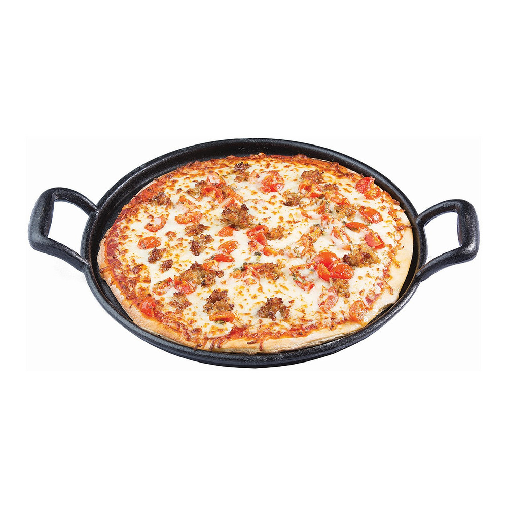 Lodge 15 Pre-Seasoned Cast Iron Pizza Pan with Dual Handles