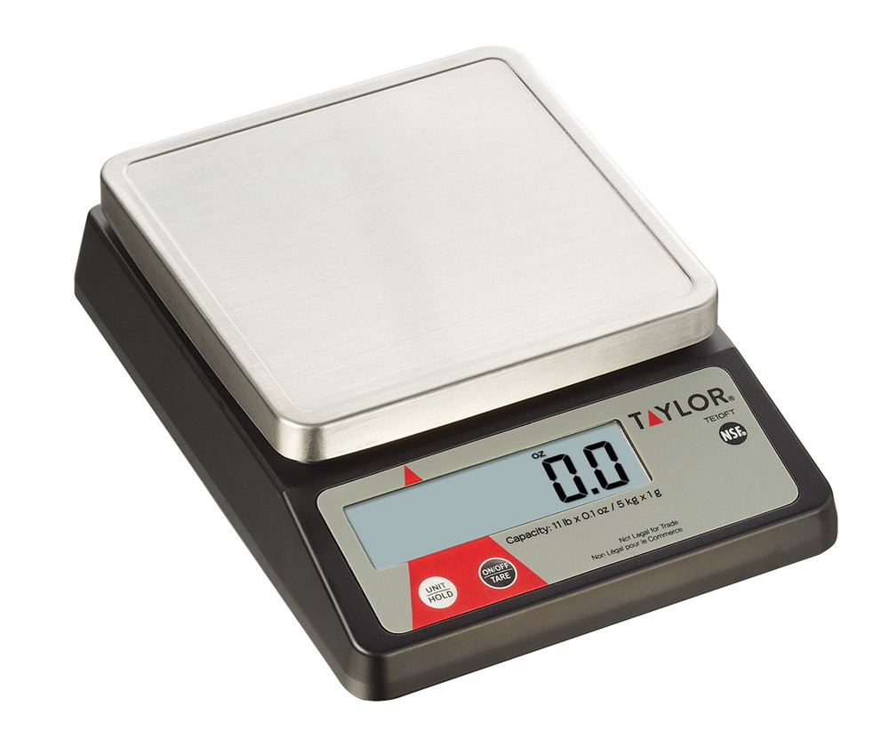 Taylor TE10SSW Electronic Portion Control Scale w/ LCD Digital Display, 10 lb, Stainless Steel