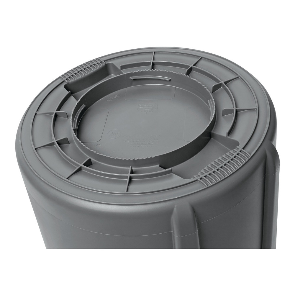 Rubbermaid FG265500GRAY BRUTE 55 Gallon Gray Round Trash Can