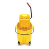 Rubbermaid FG758088YEL Mop Bucket with Wringer, 36 QT, Side Press, Yellow