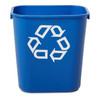 Rubbermaid FG295573BLUE Deskside Recycling Small, BLUE, 13 qt.