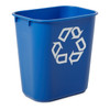 Rubbermaid FG295573BLUE Deskside Recycling Small, BLUE, 13 qt.