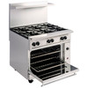Wolf C36S-6BP 215,000 Btu Propane Gas Restaurant Range, 6 Burner, Standard Oven, Challenger XL Series
