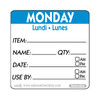 National Checking RIDU2201R Removable Labels, 2" x 2", Monday, Blue, Roll