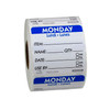 National Checking RIDU2201R Removable Labels, 2" x 2", Monday, Blue, Roll