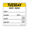 National Checking RIDU2202R Removable Labels, 2" x 2", Tuesday, Yellow, Roll