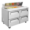 Turbo Air TST-48SD-D4-N Sandwich/Salad Prep Table - 4 Drawers Turbo Air TST-48SD-D4-N Sandwich/Salad Prep Table - 4 Drawers