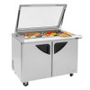 Turbo Air TST-48SD-18-N-GL 2 Doors Mega-Top Sandwich Salad Prep Table w/ Glass Lid Turbo Air TST-48SD-18-N-GL 2 Doors Mega-Top Sandwich Salad Prep Table w/ Glass Lid