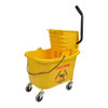 Janico 1010 Mop Bucket W/Wringer, 35 QT, Side Press, Yellow