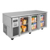 Turbo Air JUR-72-G-N J Series Undercounter Refrigerator, Side Mount, 3 Glass Doors Turbo Air JUR-72-G-N J Series Undercounter Refrigerator, Side Mount, 3 Glass Doors