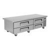 Turbo Air TCBE-72SDR-E-N Super Deluxe 72" Stainless Steel Chef Base Refrigerator with 6" Extended Top - 4 Drawers Turbo Air TCBE-72SDR-E-N Super Deluxe 72" Stainless Steel Chef Base Refrigerator with 6" Extended Top - 4 Drawers