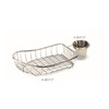GET 4-80117 Stainless Steel Wire Boat Basket with Ramekin Holder, 9-1/2" x 5" x 2-3/4"