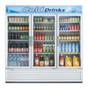 Turbo Air TGM-72RS-N Glass Merchandiser Refrigerator, 3 Sections, White Cabinet