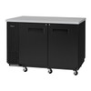 Turbo Air TBB-24-60SB-N6 61" Back Bar Cooler, Shallow Depth, 2 Door, Black Vinyl Ext.