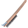 Carlisle 45773-00 Wire Brush with Scraper, 14" Wood, Carbon Steel Bristle