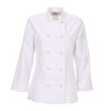 Chef Works BCW004-WHT-L Womens Basic Coat P/C White - Large Chef Works BCW004-WHT-L Womens Basic Coat P/C White - Large
