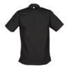 Chef Works BCSZ009BLKXL Springfield Chef Coat, Short Sleeve, Black, Zipper, XL