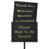 CHEFMASTER 90033 Black Teller Sign "Please Wait to Be Seated", 15 Messages