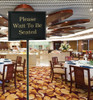 CHEFMASTER 90033 Black Teller Sign "Please Wait to Be Seated", 15 Messages