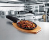 CHEFMASTER 90201 Fajita Ribbed Platter Set, Cast Iron, 3-Piece Set