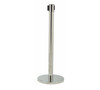 Aarco HC-7 Chrome Crowd Control Post, Black Retractable Belt, 84"