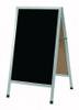 Aarco AA-11 Sidewalk A-Frame, Black Marker Board, 24" x 42", Aluminum Frame Aarco AA-11 Sidewalk A-Frame, Black Marker Board, 24" x 42", Aluminum Frame