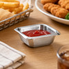 American Metalcraft SSC15 1.5 Oz. Square Stainless Steel Sauce Dish, 2-3/8" x 1"
