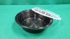 Plastic Container & Lid, 24oz, 7" Round, Black (150/cs)