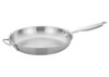 Winco TGFP-14 Fry Pan, 14", with Helper Handle, Triply, Stainless