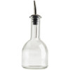 Tablecraft 10404 Clear Oil & Vinegar Glass Bottle with Stainless Steel Pourer, 10 oz.