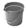 Winco UPP-10G Gray Utility Pail, 10 qt., with Pour Spout & Molded-in Graduations
