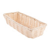Tablecraft 1116W Rectangle Natural Polypropylene Basket, 9" x 3.5" x 2"