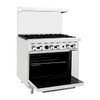 Atosa AGR-6B 36" Gas Range 6 Burners and Standard Oven