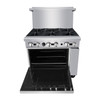 Atosa AGR-6B 36" Gas Range 6 Burners and Standard Oven