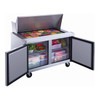 Dukers DSP48-18M-S2 48 1/8" Mega Top Sandwich Prep Table - 2 Doors, 18 Pans Dukers DSP48-18M-S2 48 1/8" Mega Top Sandwich Prep Table - 2 Doors, 18 Pans