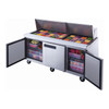 Dukers DSP72-30M-S3 72 1/4" Mega Top Sandwich Prep Table - 3 Doors, 30 Pans Dukers DSP72-30M-S3 72 1/4" Mega Top Sandwich Prep Table - 3 Doors, 30 Pans