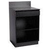 Royal Industries ROY 726 BA 24" Waitress Station with Drawer & Shelf, Black