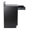 Royal Industries ROY 726 BA 24" Waitress Station with Drawer & Shelf, Black
